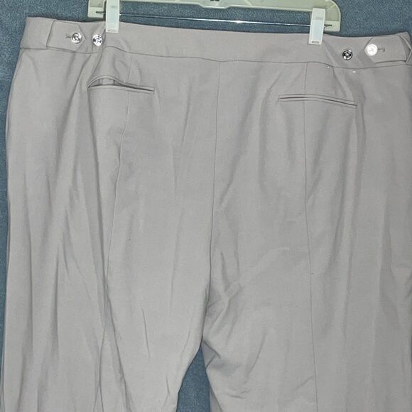 Calvin Klein Womens Dress Pants 20 Beige Wide Leg Corp Office Career Preppy - Picture 9 of 10